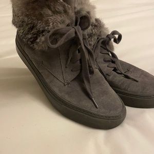 Vince Fur Sneakers size 6